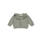 Quincy Mae Ruffle Collar Cardigan | Basil