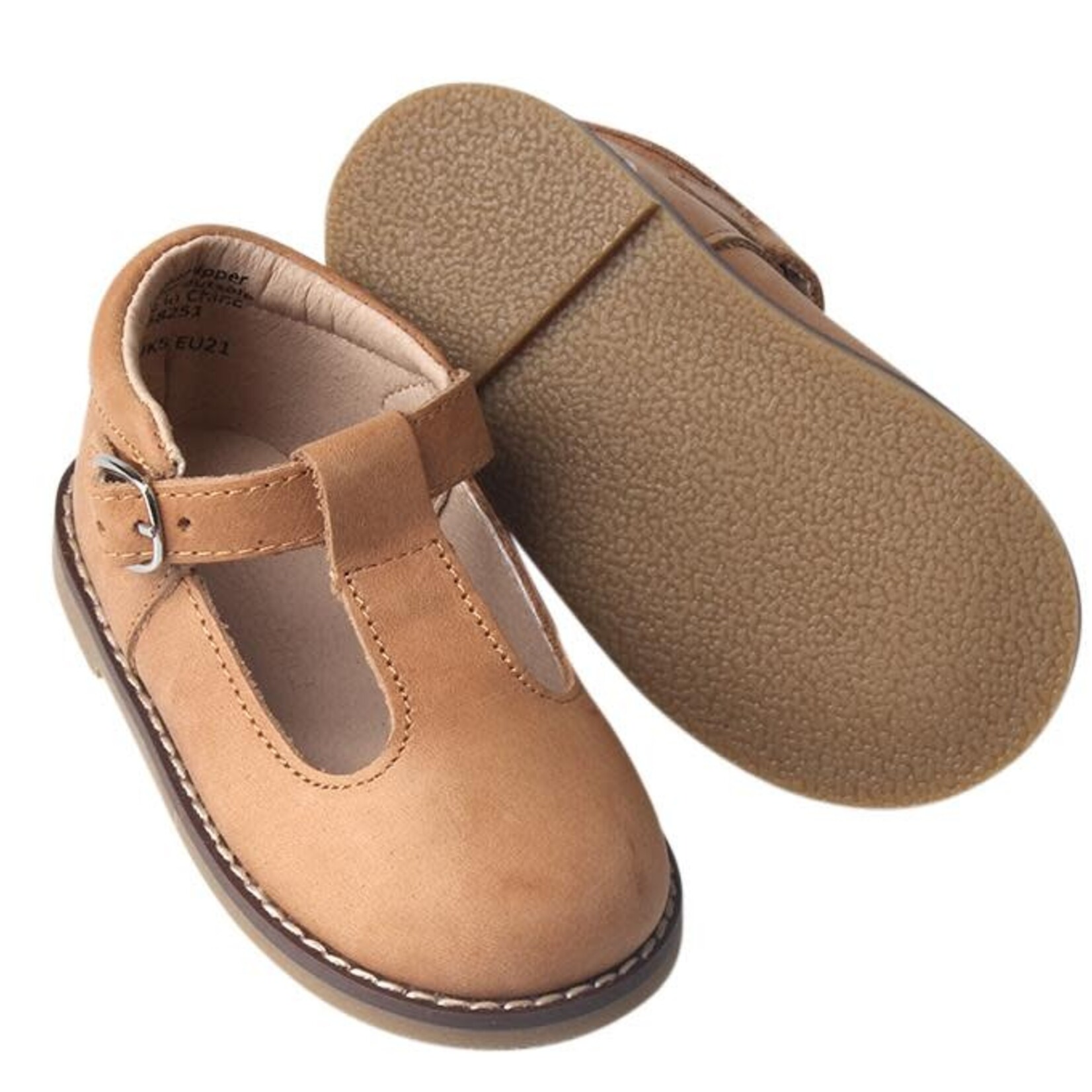 Brands We Love Classic T-Bar Hard Sole - Saddle
