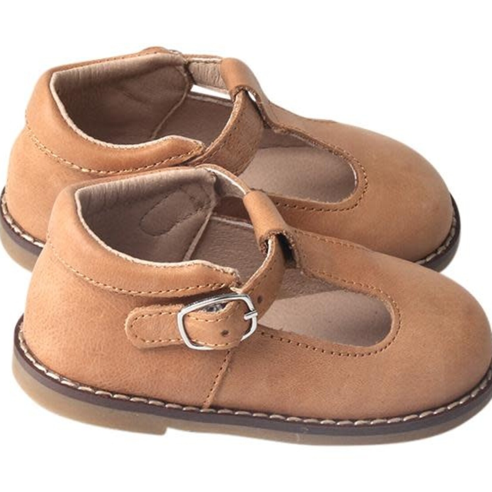 Brands We Love Classic T-Bar Hard Sole - Saddle