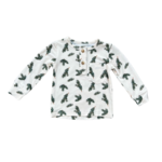 babysprouts clothing company Long Sleeve Henley Shirt | Pine Leaves