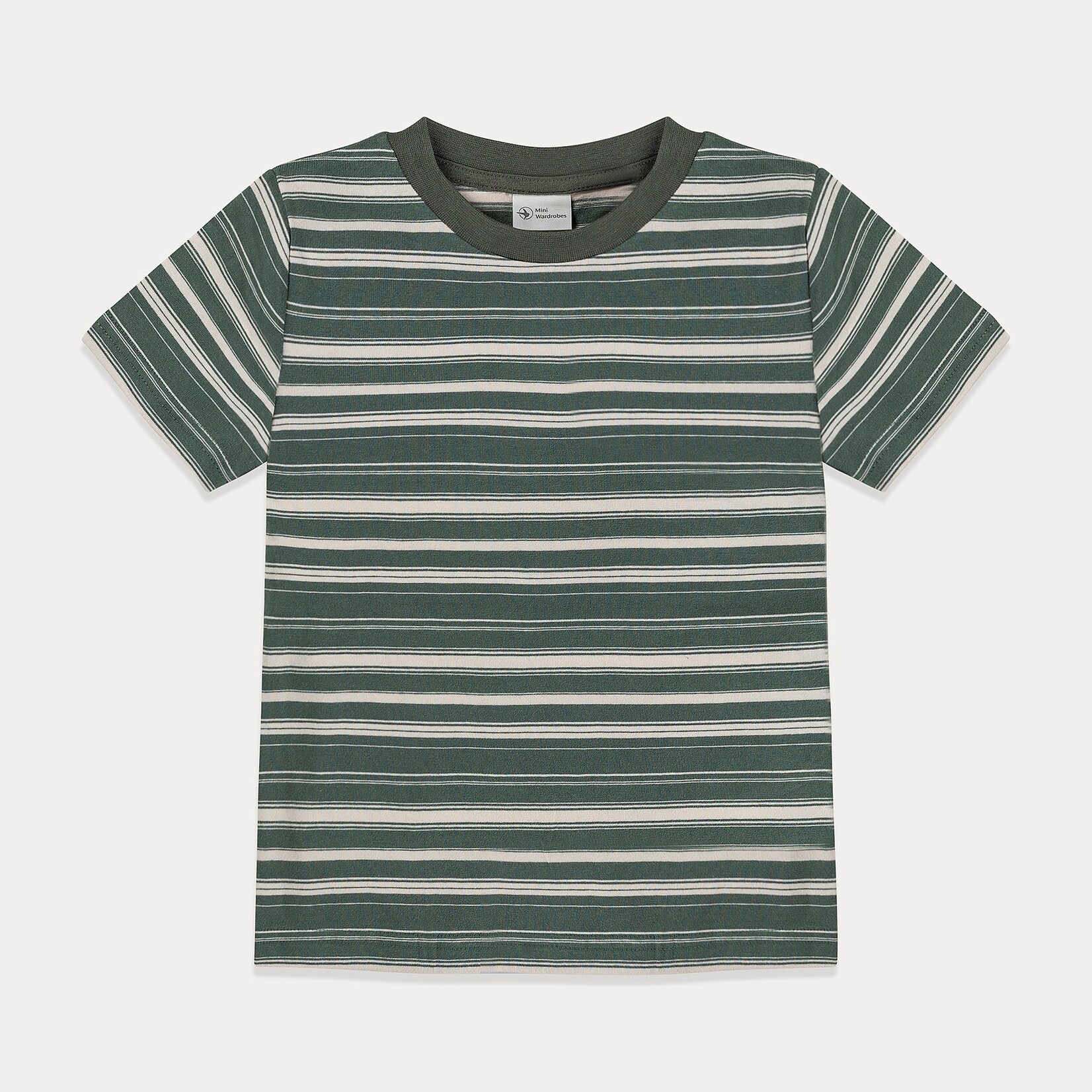 Kicks and Giggles Toddler Tee | Olive Stripes