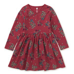 Tea Collection Toddler LS Wrap Neck Dress | Turkish Tea Floral