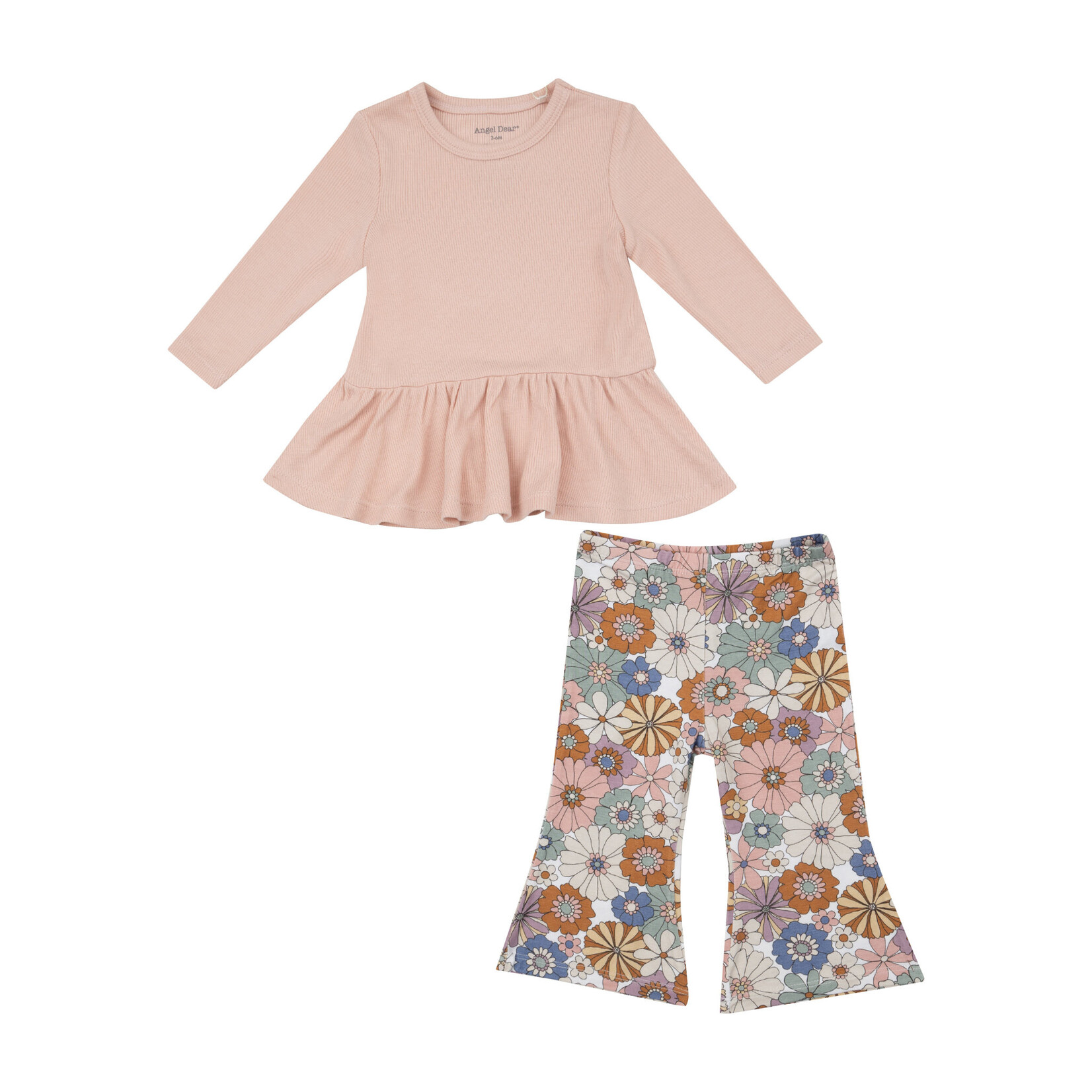 Angel Dear Peplum Top and Baby Bells Set | Brighton Floral