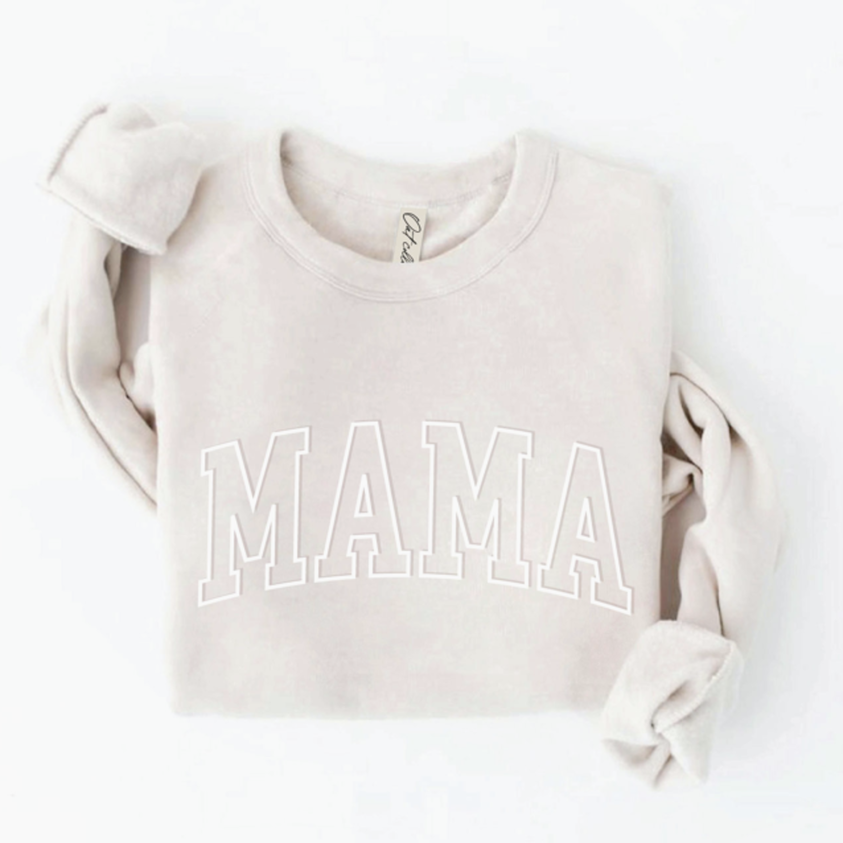 Oat Collective Sweatshirt | Mama Puff Print | Heather Dust