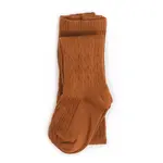 Little Stocking Co. Cable Knit Tights | Sugar Almond