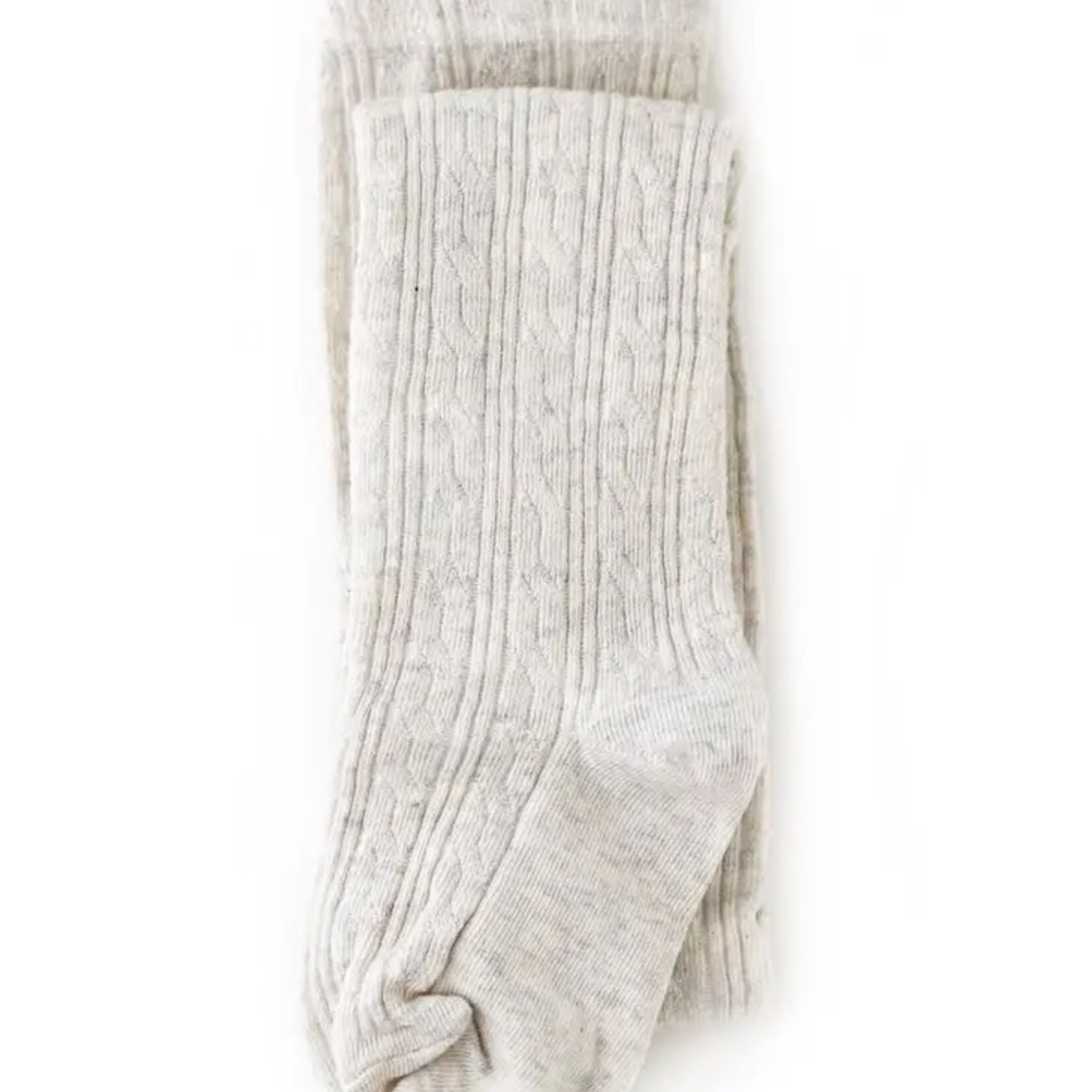 Little Stocking Co. Cable Knit Tights | Heathered Ivory