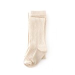 Little Stocking Co. Ivory Cable Knit Tights