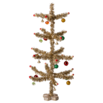 Maileg Christmas tree, Gold - Red and green decoration