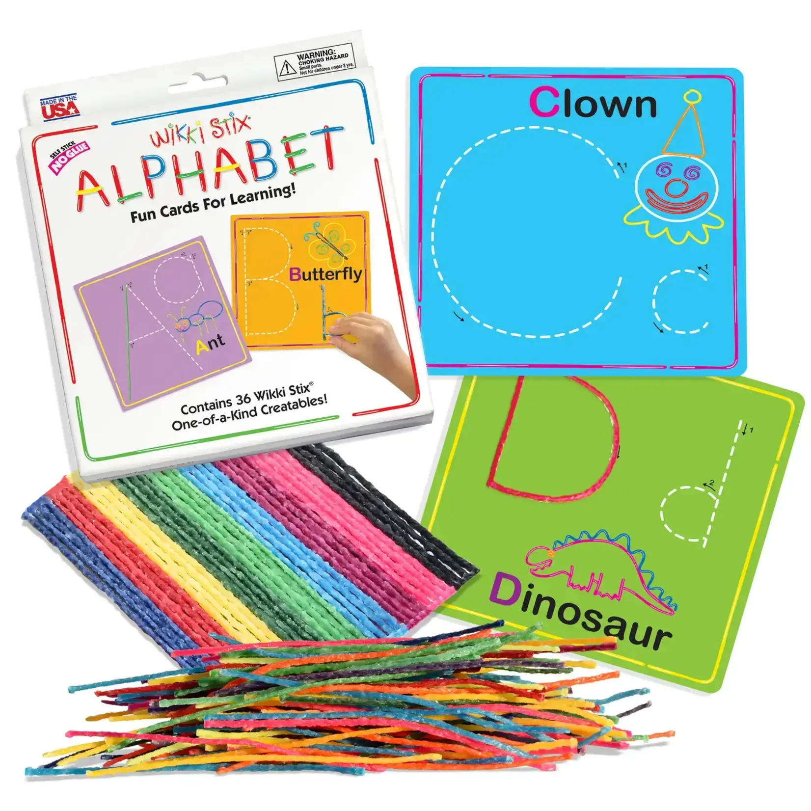 Wikki Stix ALPHABET CARDS (36-6" Wikki Stix)