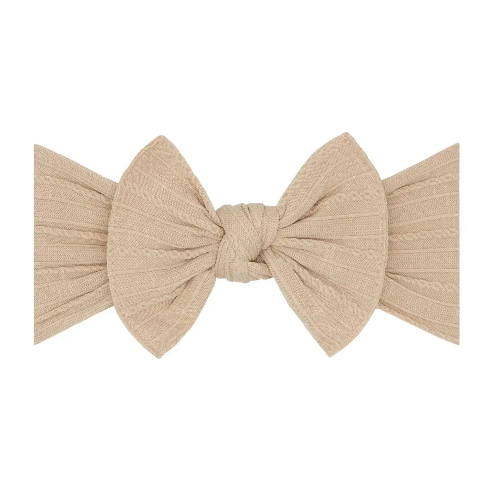 Baby Bling Bows Cable Knit Knot - Blush