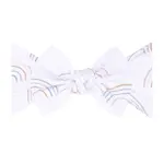 Baby Bling Bows Printed Knot - Neutral Rainbow