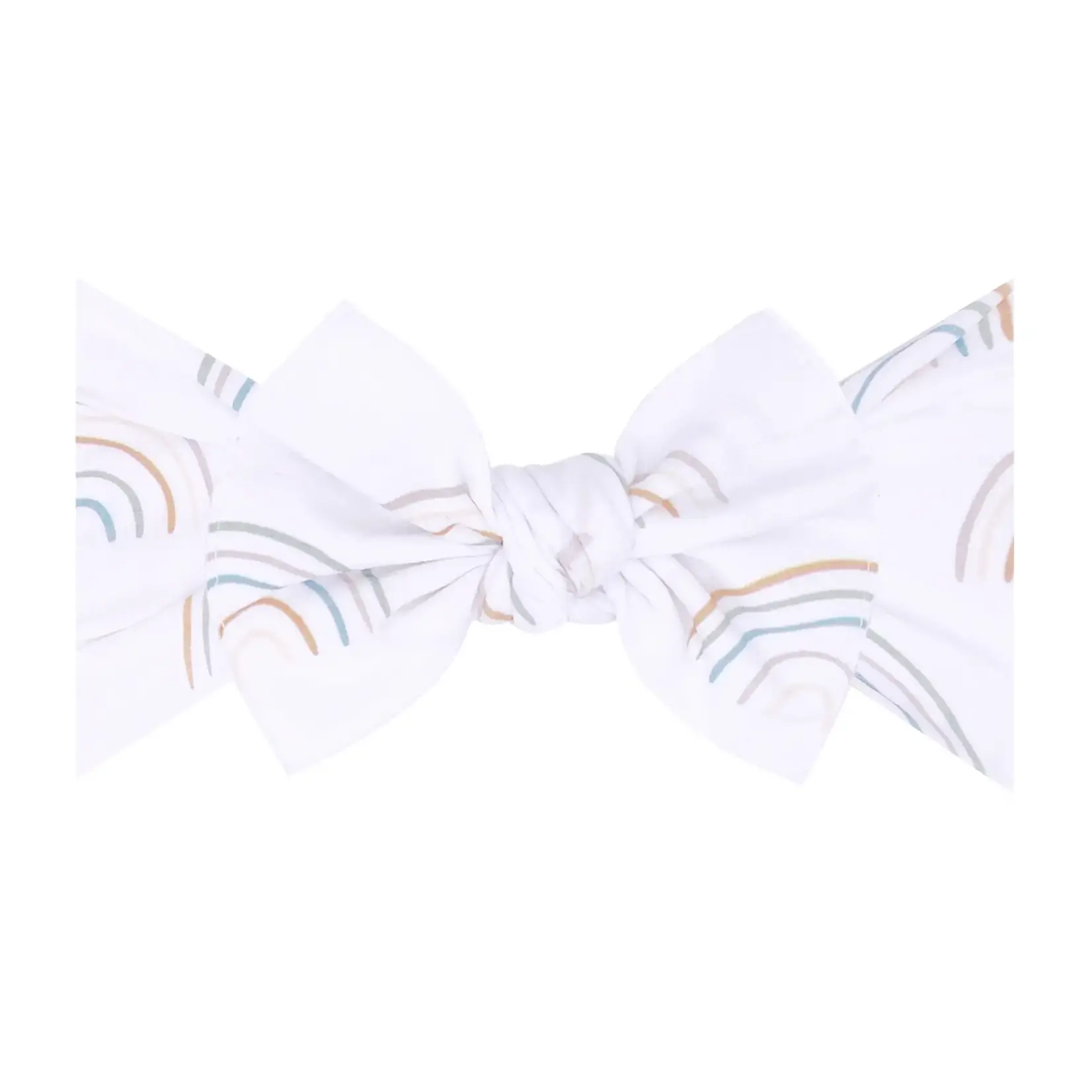 Baby Bling Bows Printed Knot - Neutral Rainbow