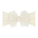 Baby Bling Bows Tulle Fab: Pleated Oatmeal