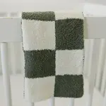 Mebie Baby Plush Lovey Blanket - Green Checkered