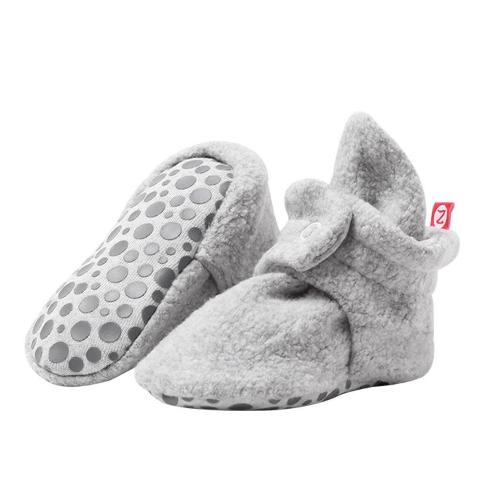 Mary Meyer Cozie Fleece Gripper Bootie - Heather Gray