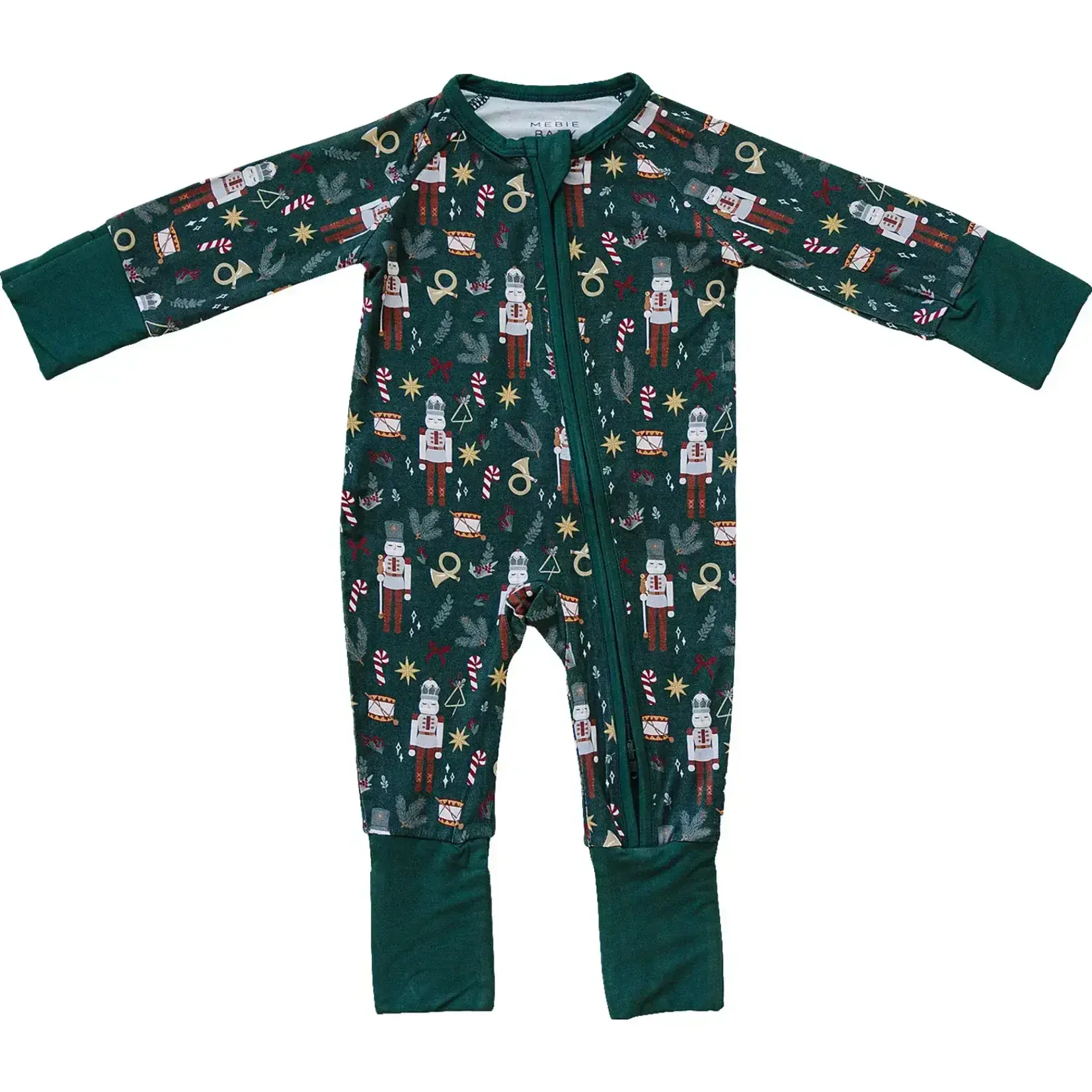 Mebie Baby Holiday Footie | Green Nutcracker