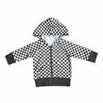 babysprouts clothing company Boys Hooded Jacket | Checkered in Gray Wash