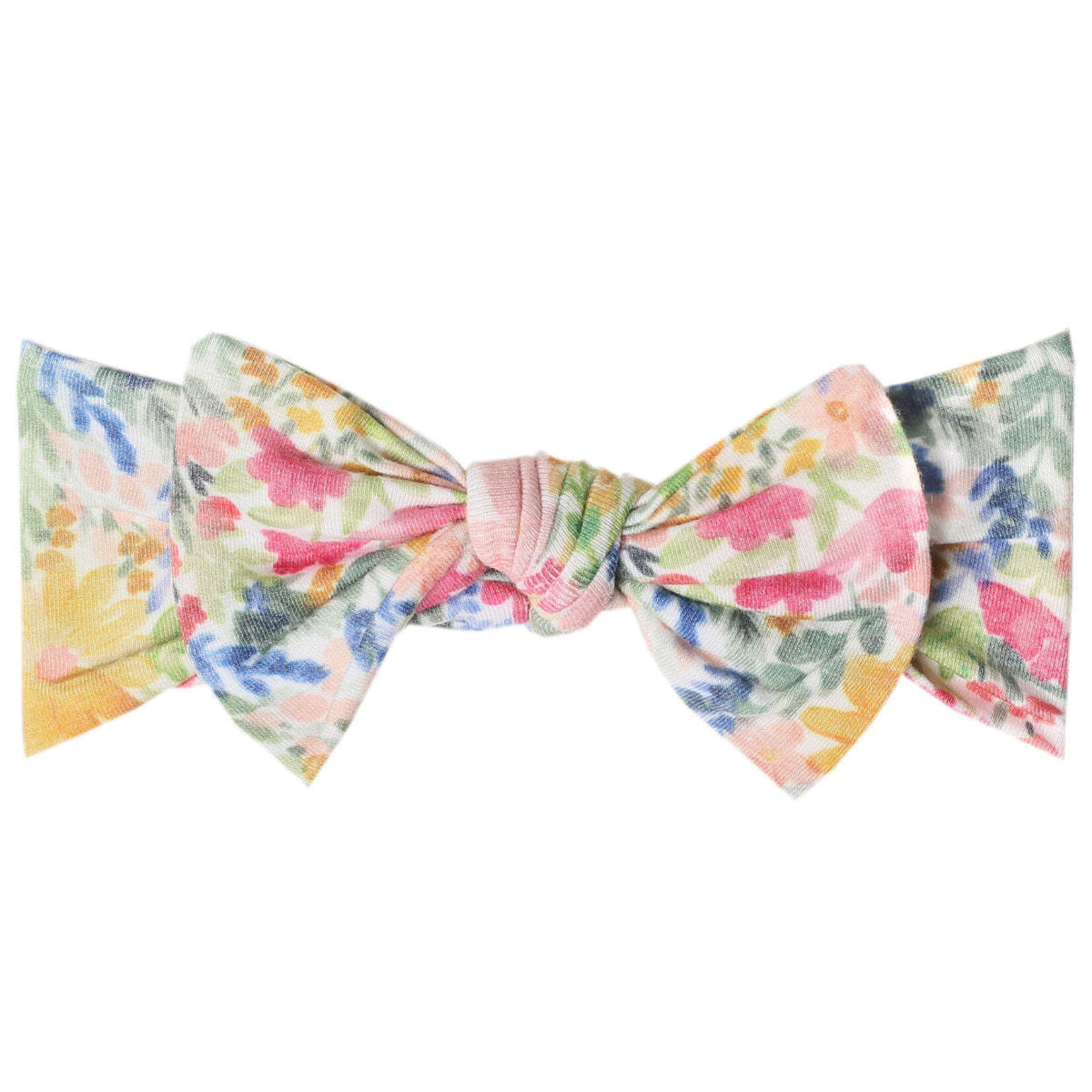 Copper Pearl Knit Headband Bow - Lark