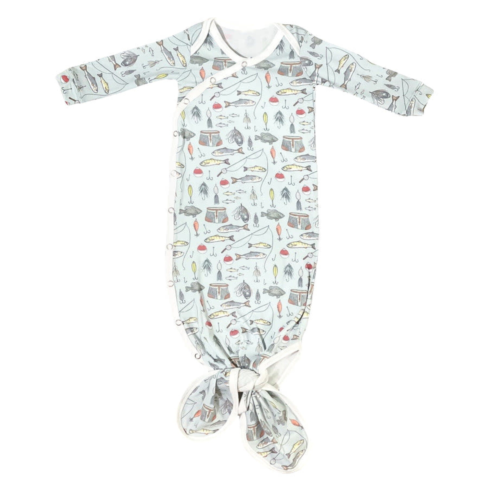 Copper Pearl Newborn Knotted Gown - Trout