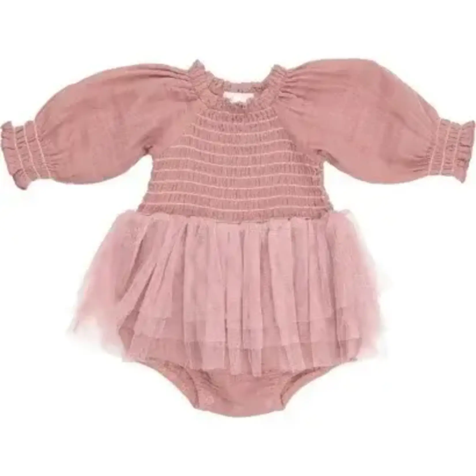 Angel Dear Long Sleeve L/S Smocked Tutu Bubble | Bridal Rose