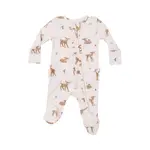 Angel Dear Zipper Ruffle Footie | Soft Deer
