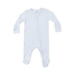Angel Dear Zipper Footie | Light Blue Stripe