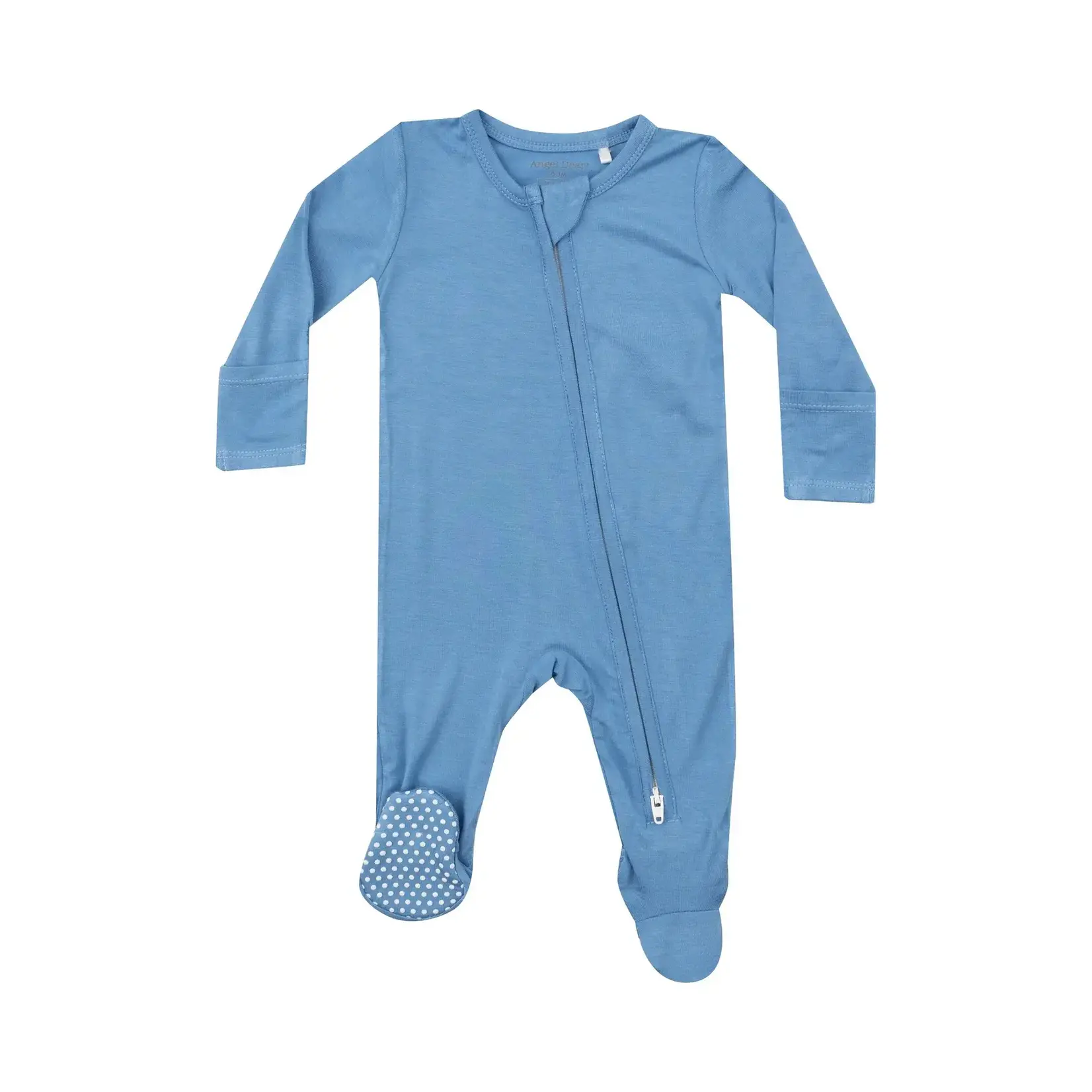 Angel Dear Zipper Footie | Lichen Blue