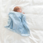 Saranoni Mini Blanket Lush Satin Border -  Light Blue