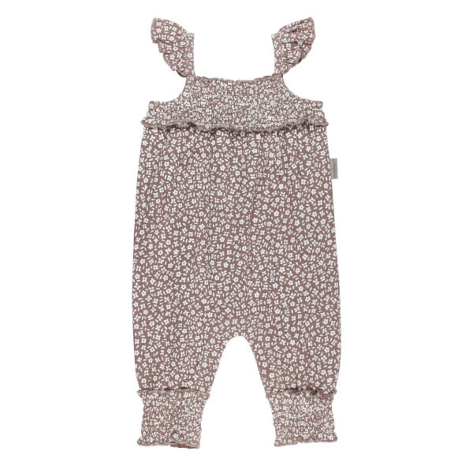 L'ovedbaby Sleeveless Romper | Almond Floral Organic Muslin