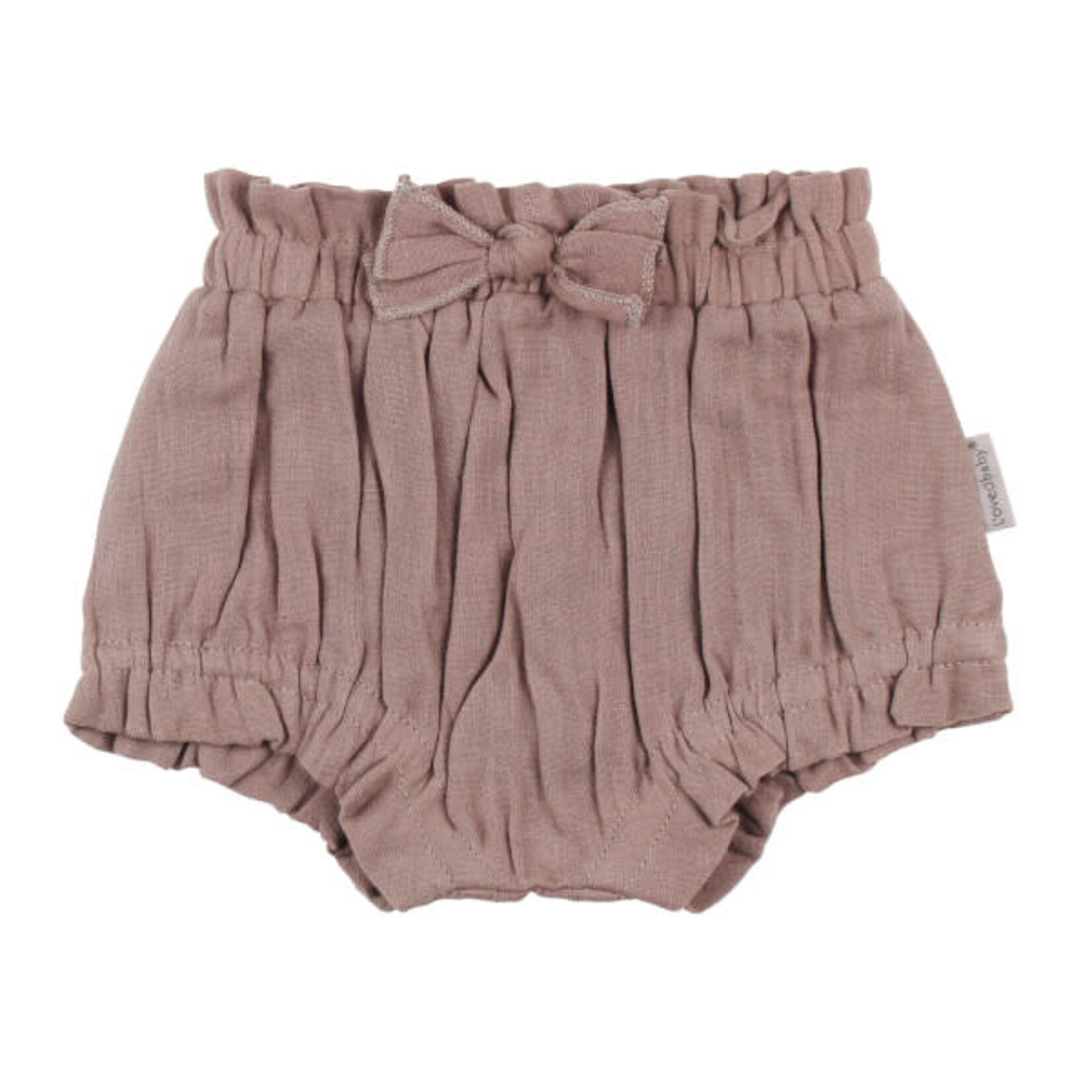 L'ovedbaby Ruffle Bloomer | Almond Solid Organic Muslin