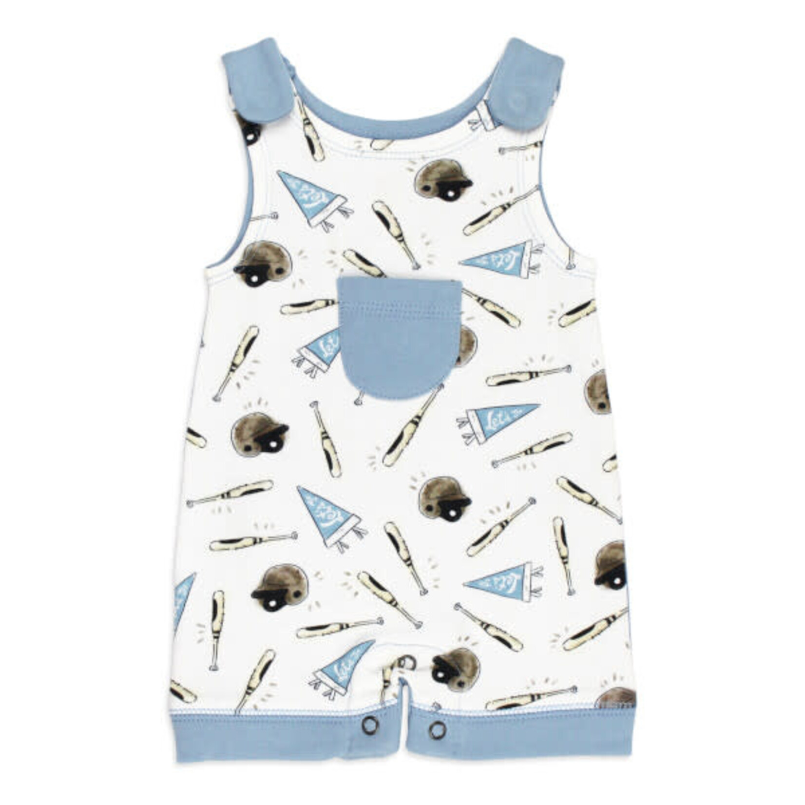 L'ovedbaby Sleeveless Romper | Let's Go (Baseball) Organic Cotton