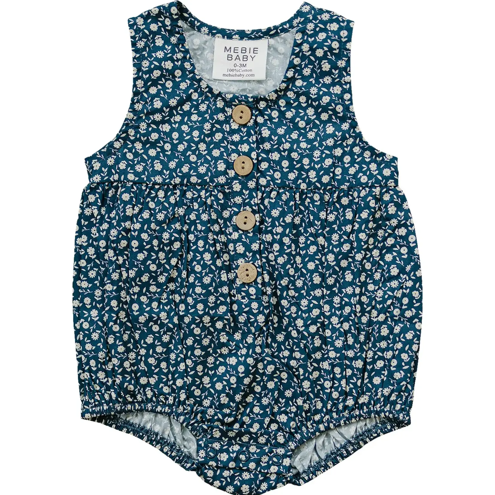 Mebie Baby Bubble Romper | Navy Floral