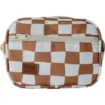 Mebie Baby Mini Fanny Pack Rust Wavy Checkered