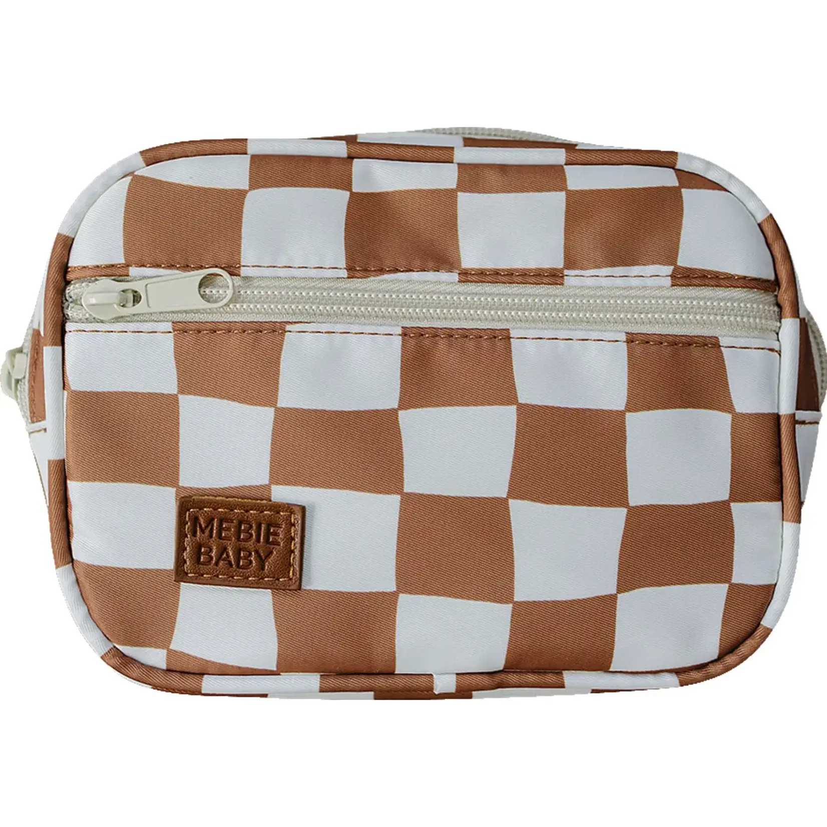 Mebie Baby Mini Fanny Pack Rust Wavy Checkered