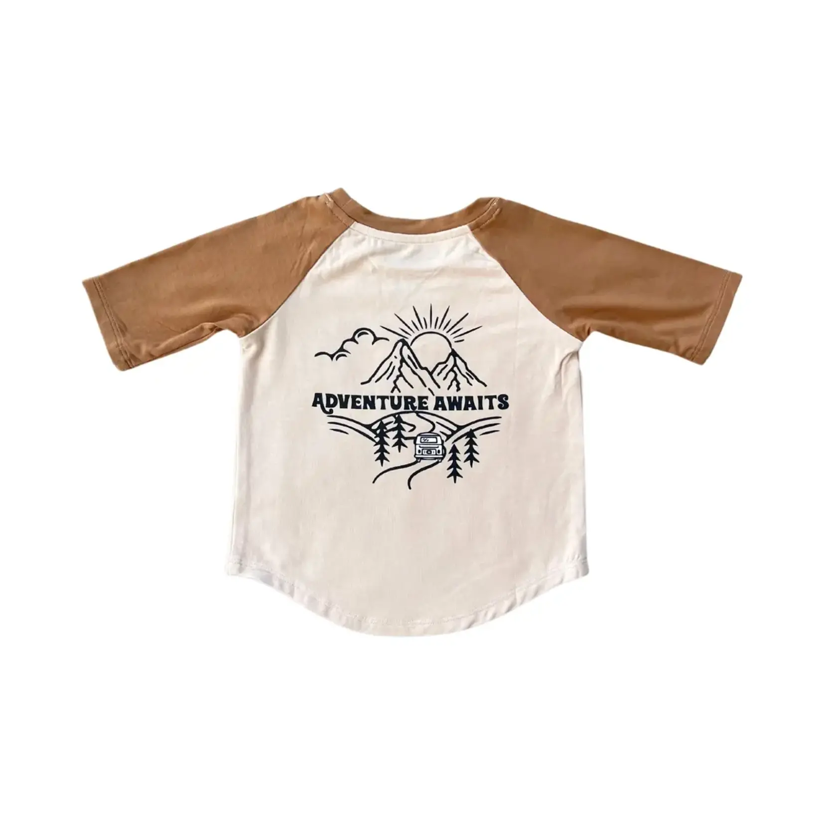 babysprouts clothing company 3/4 Sleeve Baseball Tee | Adventure Awaits