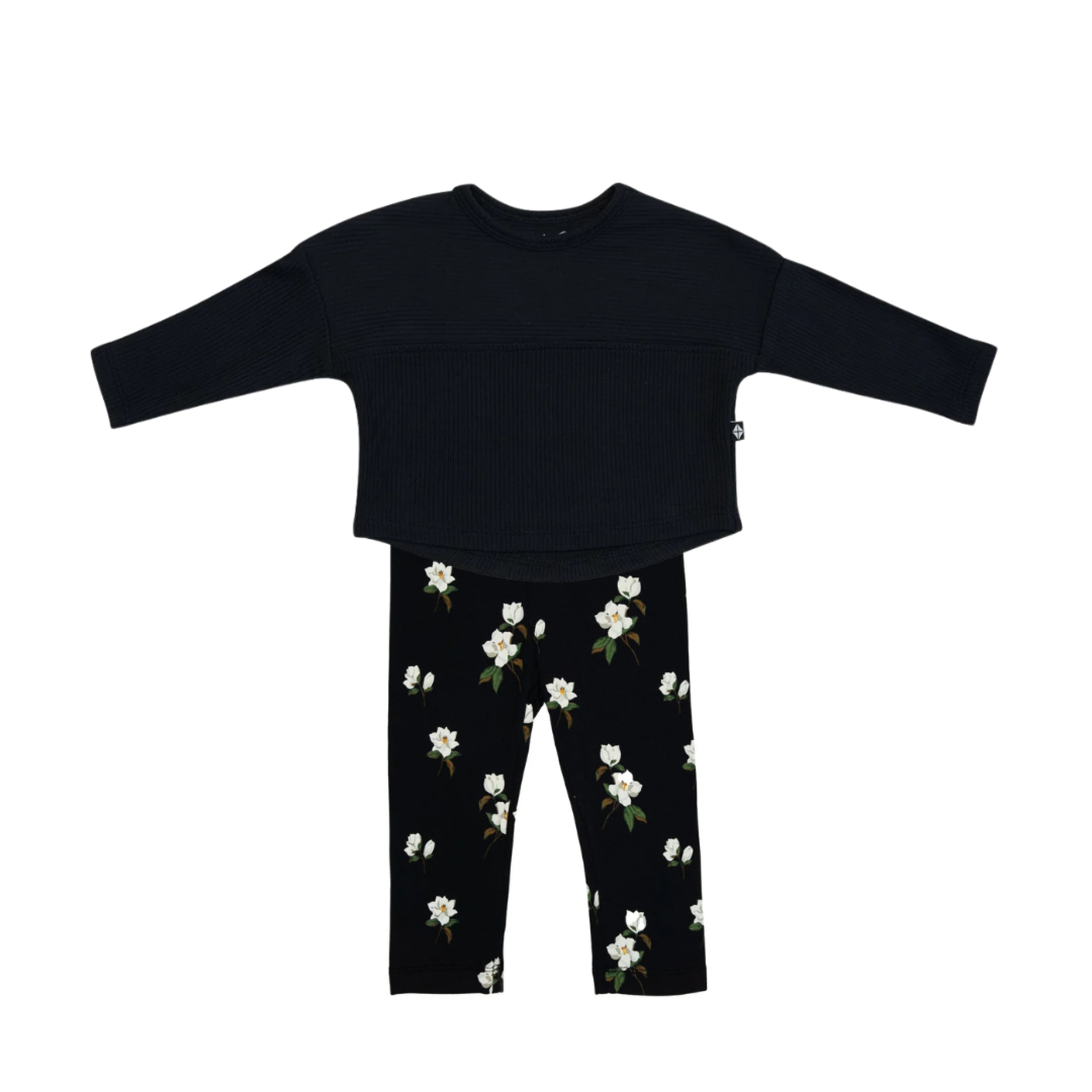 Kyte Baby Midnight Magnolia Tee + Midnight Legging Set 3T