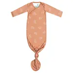 Copper Pearl Newborn Knotted Gown - Cooper