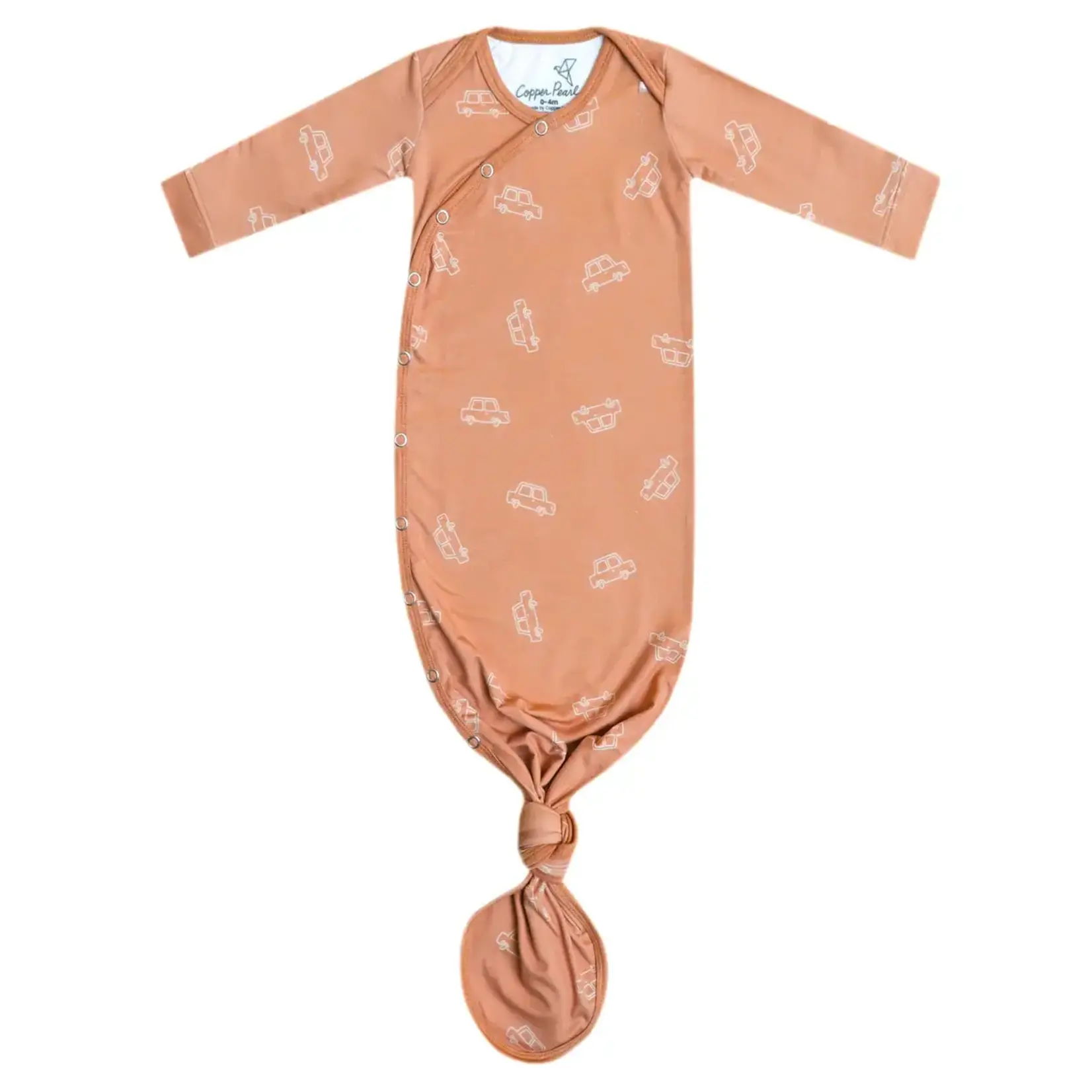 Copper Pearl Newborn Knotted Gown - Cooper x