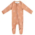 Copper Pearl Zipper Footie - Cooper