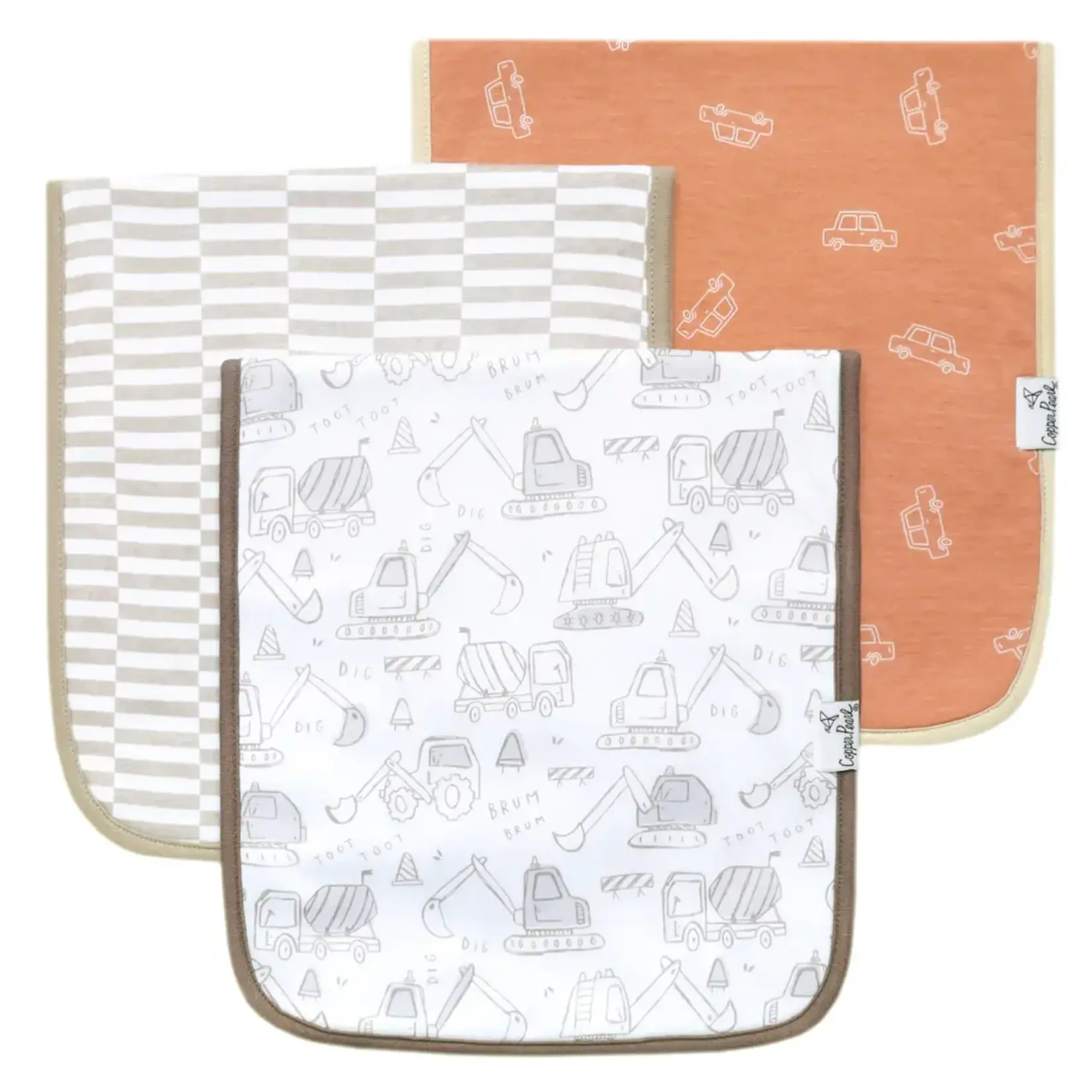 Copper Pearl Premium Burp Cloths - Gage