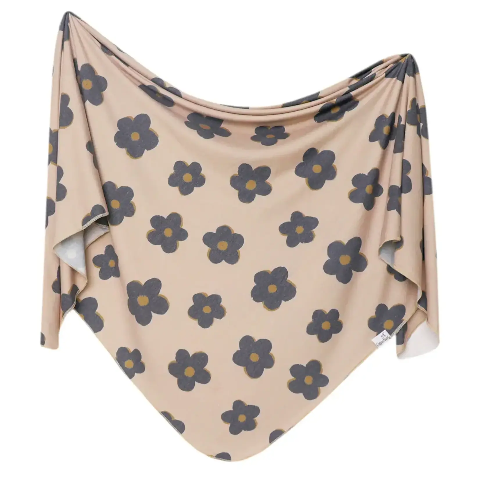 Copper Pearl Knit Swaddle Blanket - Gemma in Tan