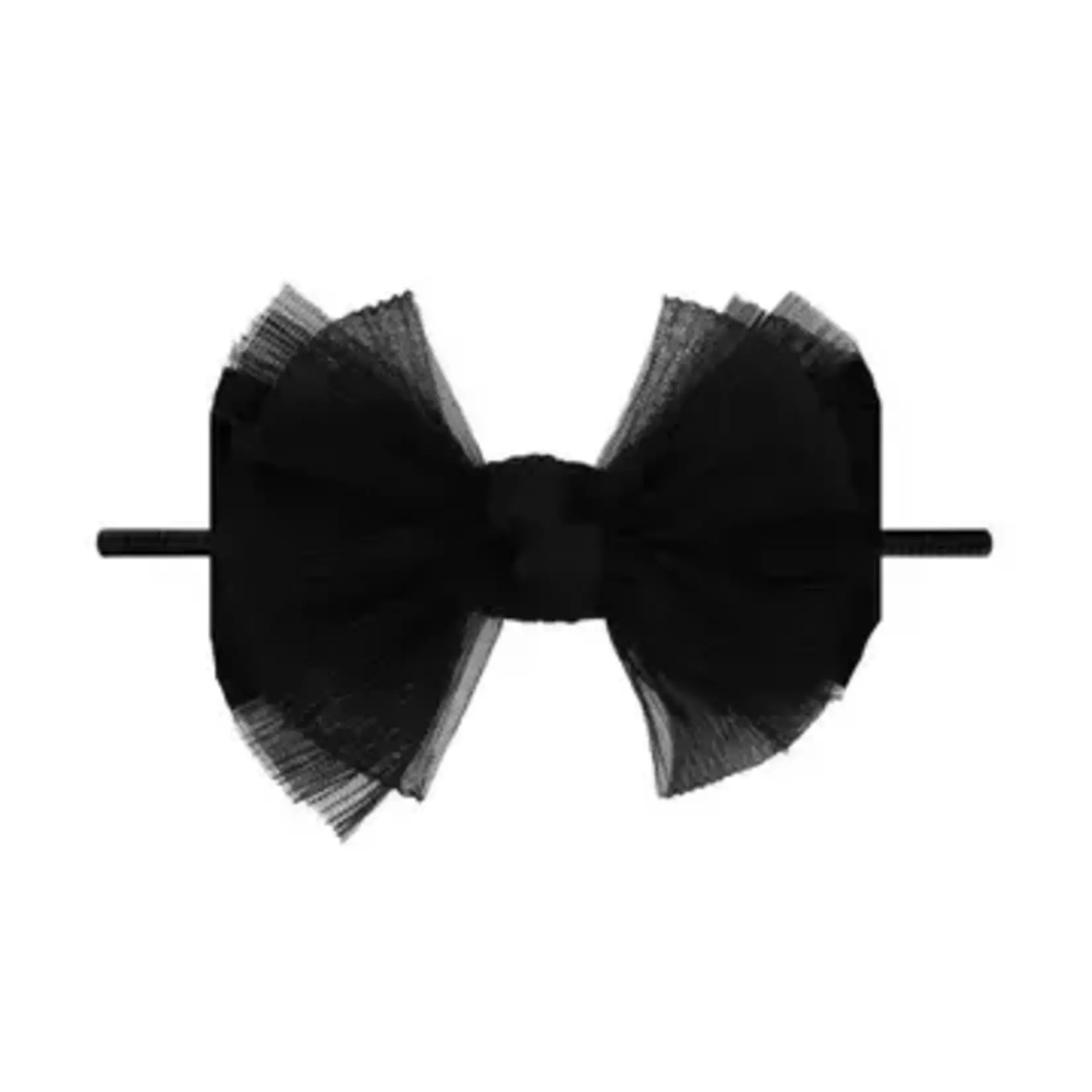 Baby Bling Bows Tulle Fab Skinny: Pleated Black