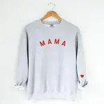 Saved By Grace Co. Sweatshirt | Grey Mama Heart on Sleeve