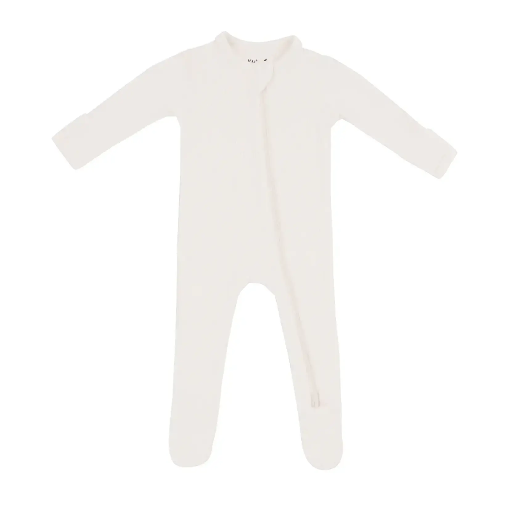 Kyte Baby Zippered Footie in Oat Ribbed