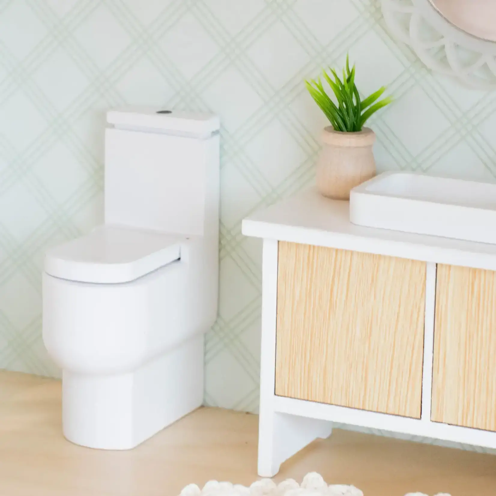 Macy Mae Dollhouse Designs Dollhouse Toilet | White