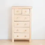 Macy Mae Dollhouse Designs Dollhouse Tall Dresser | Gold Knobs