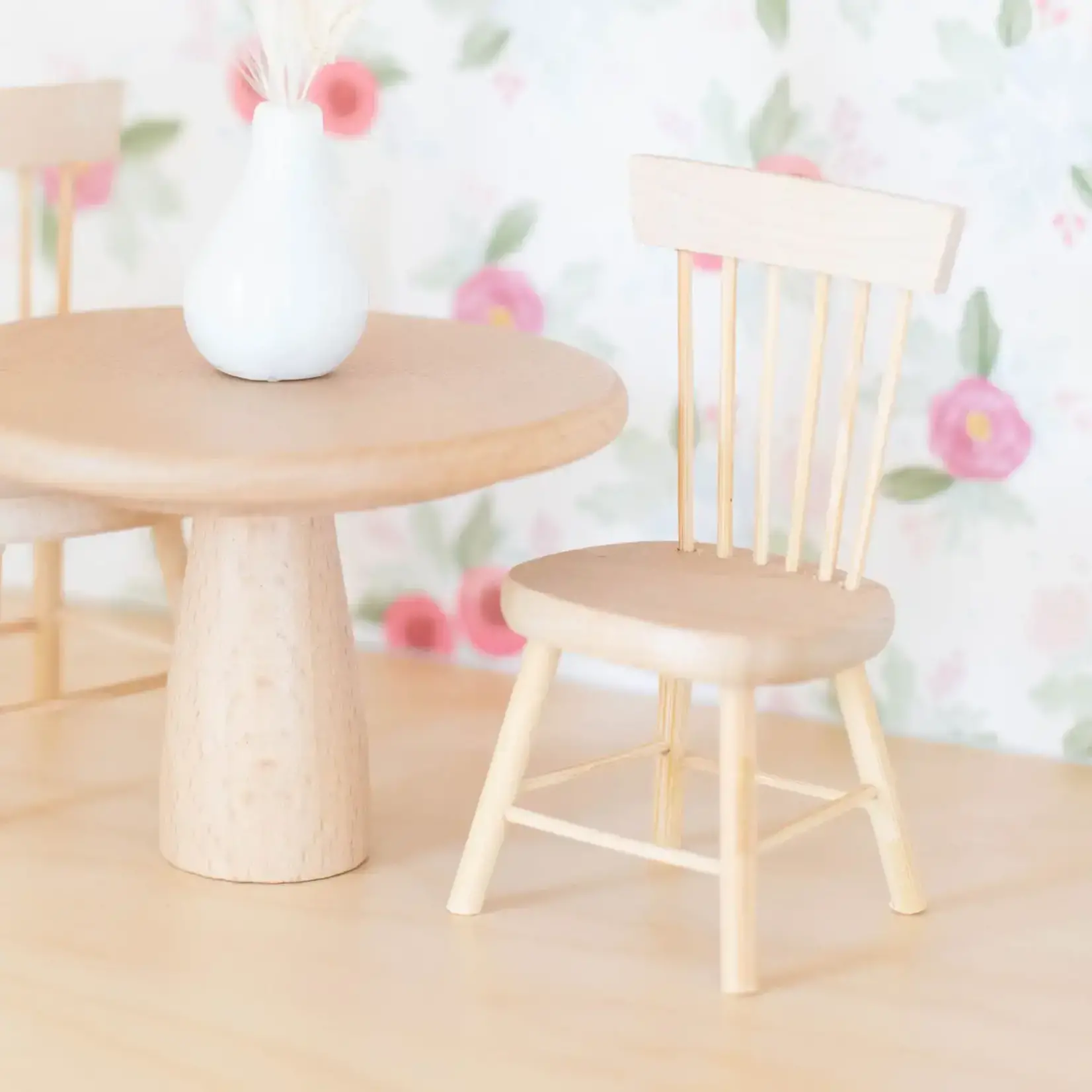 Macy Mae Dollhouse Designs Dollhouse Classic Windsor Dining Chair | Natural Wood