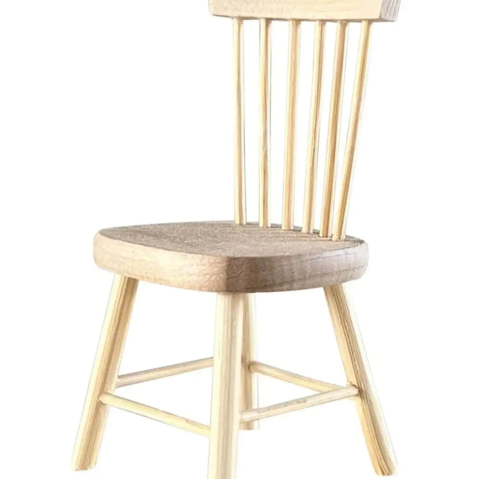 Macy Mae Dollhouse Designs Dollhouse Classic Windsor Dining Chair | Natural Wood