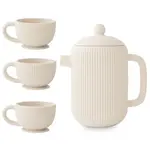 Mushie & Co Silicone Tea Play Set | Shifting Sand