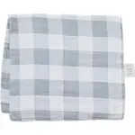 Mebie Baby Burp Cloth - Coastal Plaid .